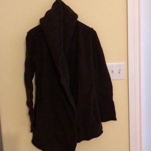 - Vince hooded wool wrap cardigan sweater - size m